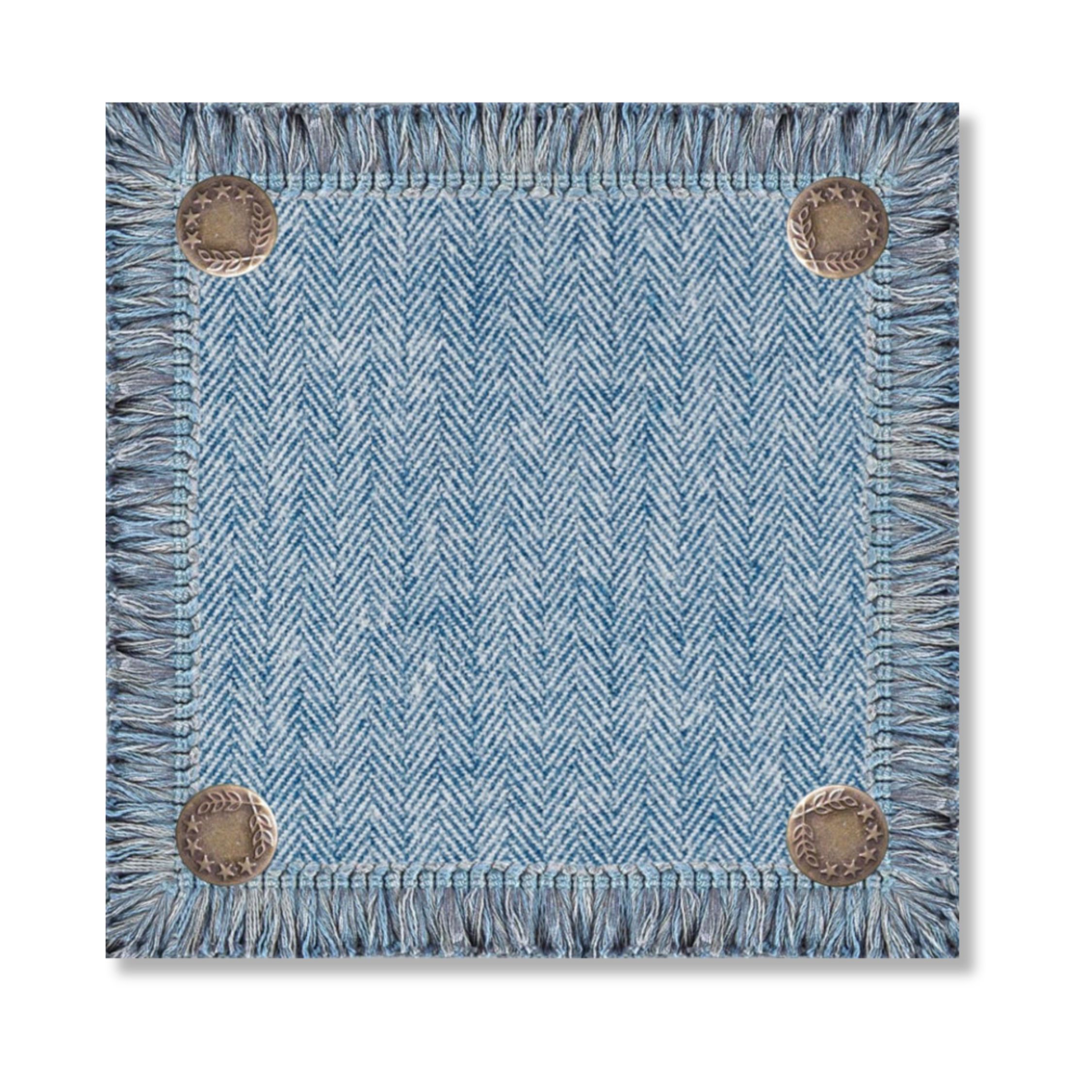 12.5" Fray Denim Square Paper Charger (24 Count) - Fray USA