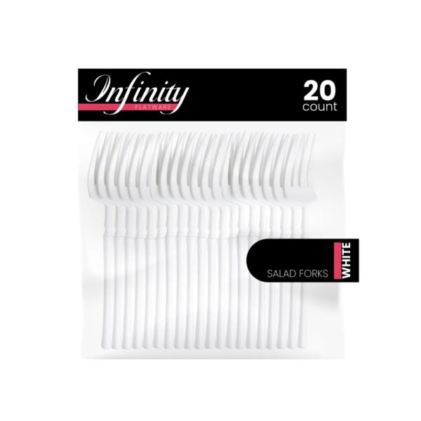 Infinity Collection White Flatware 20 Count