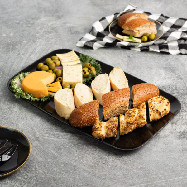 18" x 11" Organic Black Rectangle Serving Dish - 2 Pack