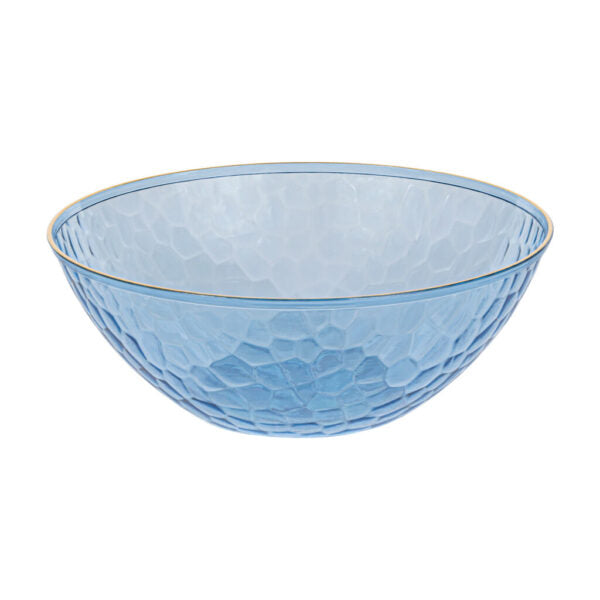 12 oz. Round Plastic Soup Bowls (10 Count) - Organic Hammered