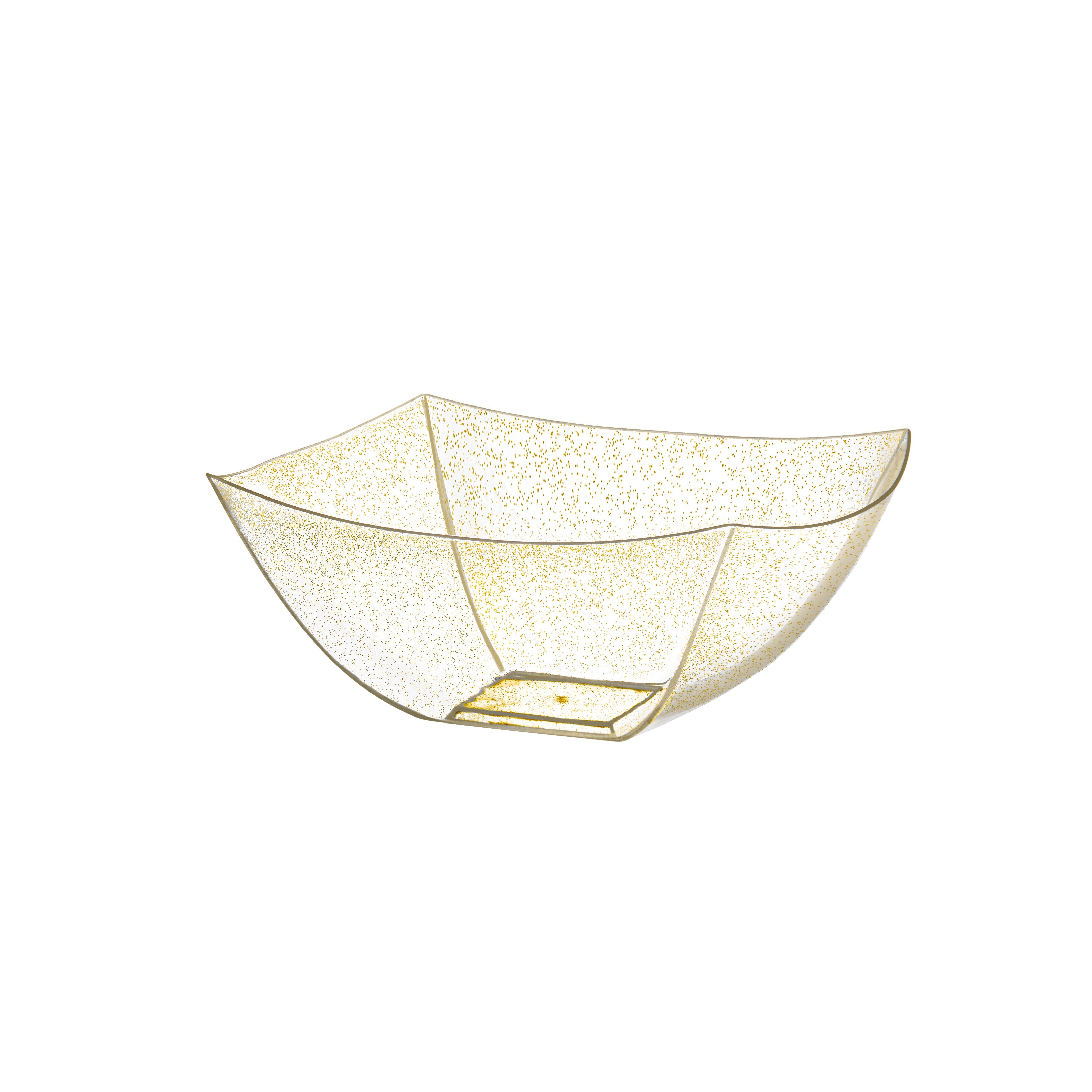 Square Gold Glitter Serving Bowl - 4 Count