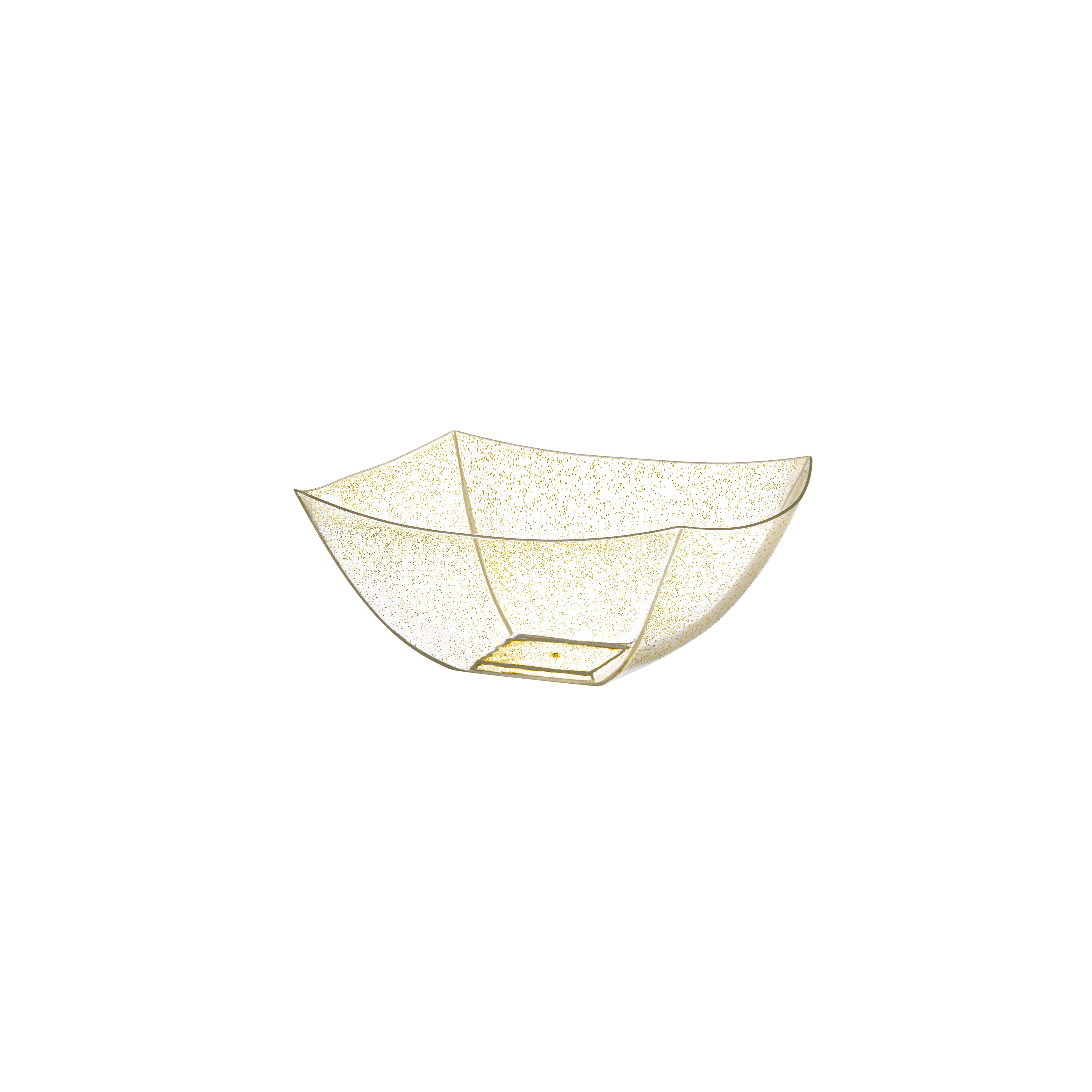Square Gold Glitter Serving Bowl - 4 Count