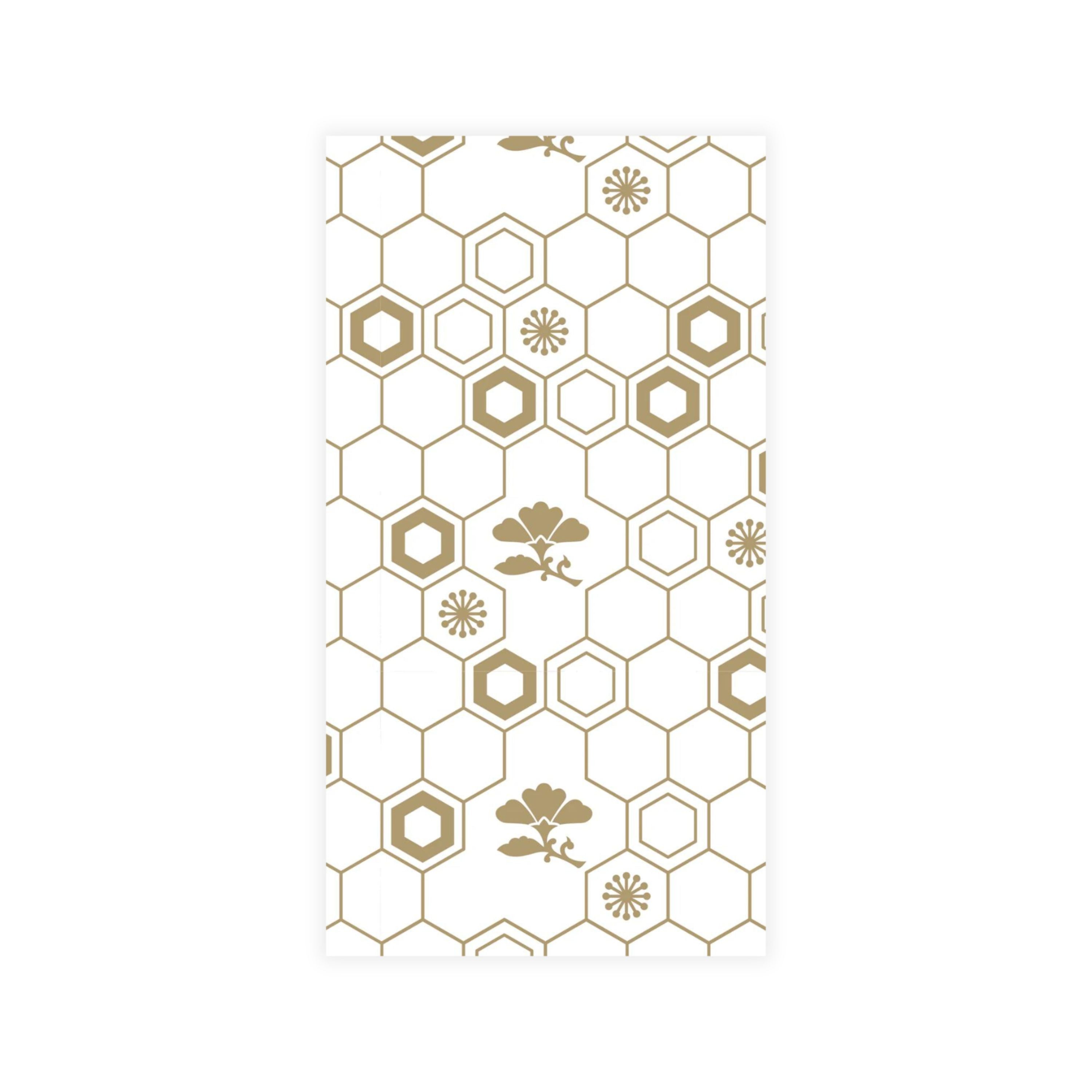 Disposable Linen-Like Paper Guest Towel 16 Pack - Honeycomb Floral