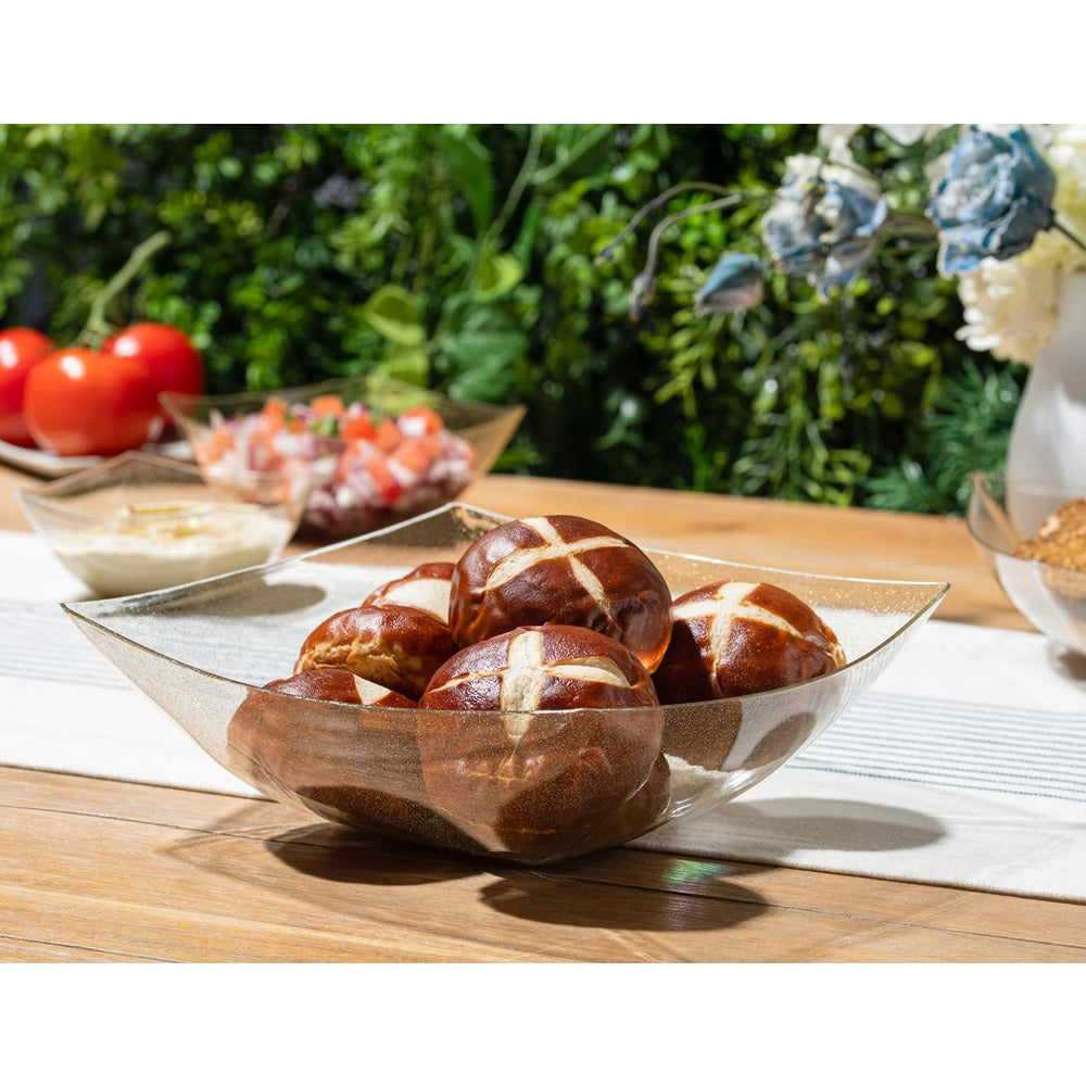Square Gold Glitter Serving Bowl - 4 Count
