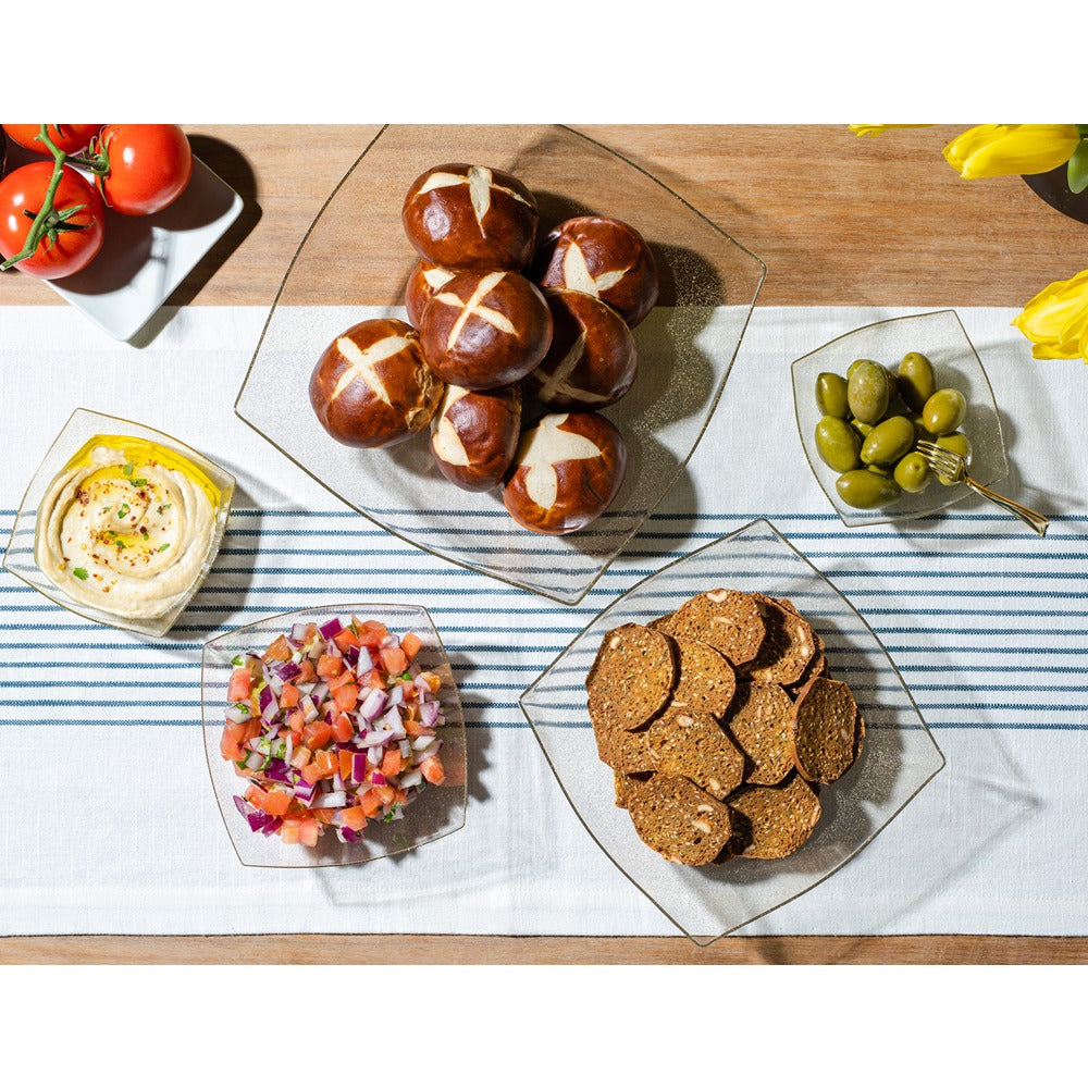 Square Gold Glitter Serving Bowl - 4 Count