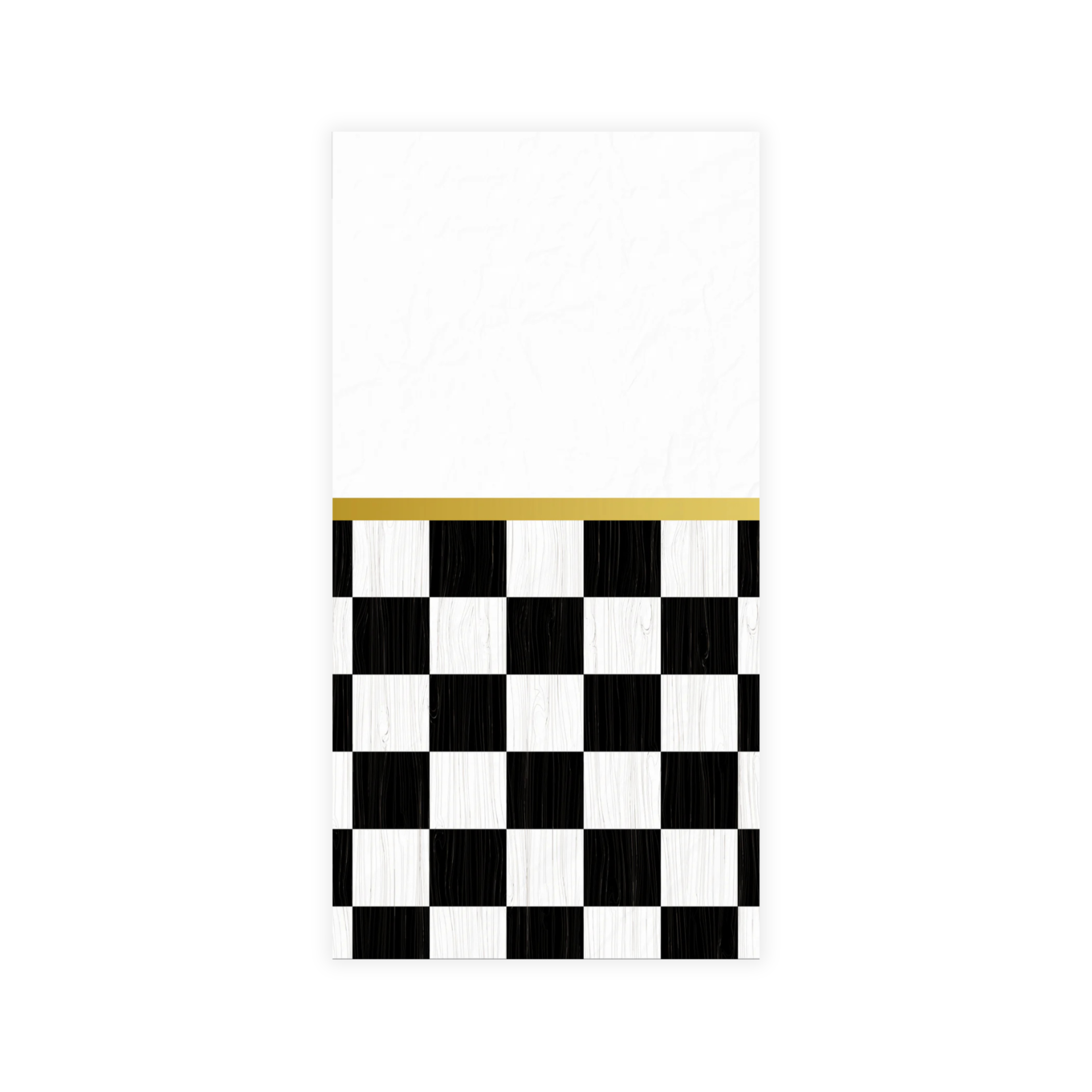 Disposable Linen-Like Paper Guest Towel 16 Pack - Black Checkered