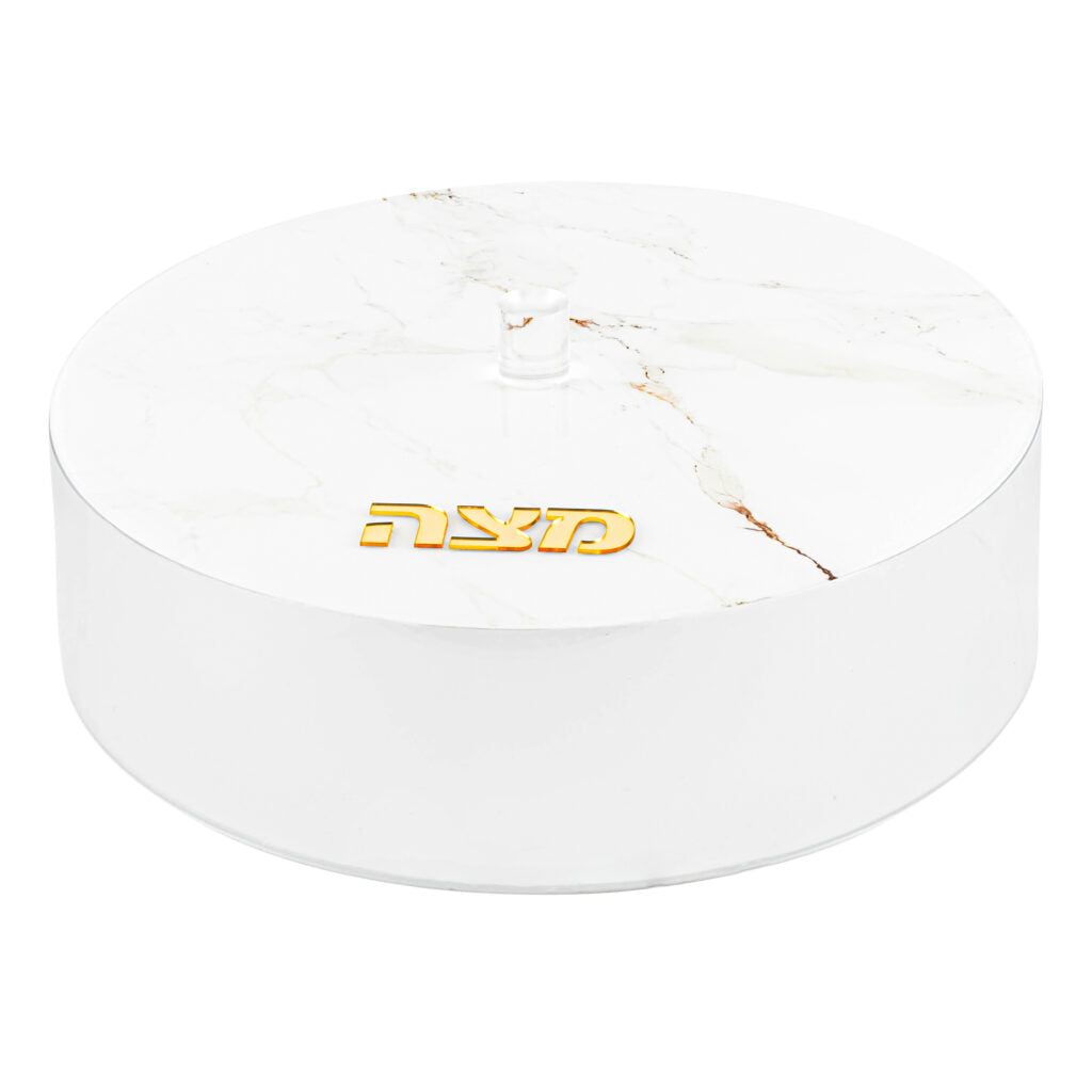 Acrylic Clear Matzah Box with Marble Lid - (1 Pack)