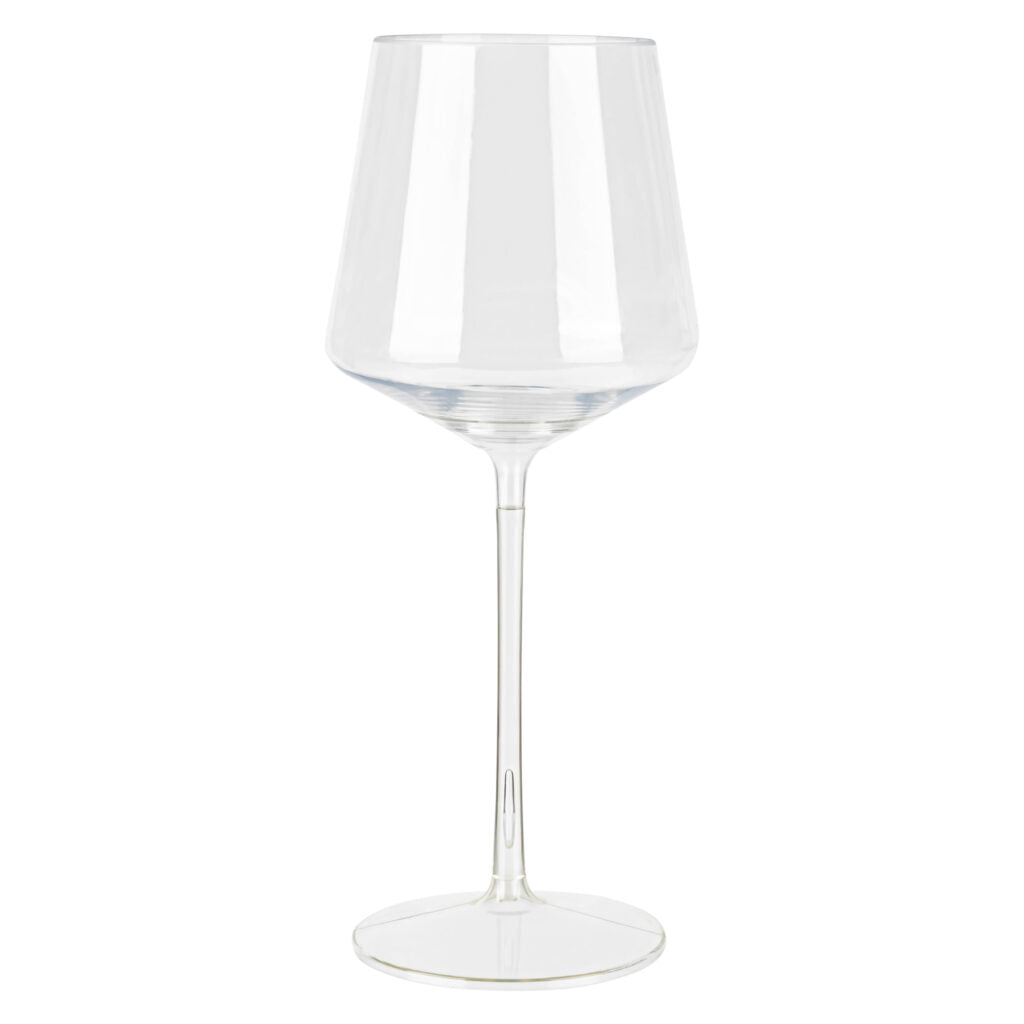 14 Oz Clear HIP Plastic Stemmed Wine Goblets - 4 Count