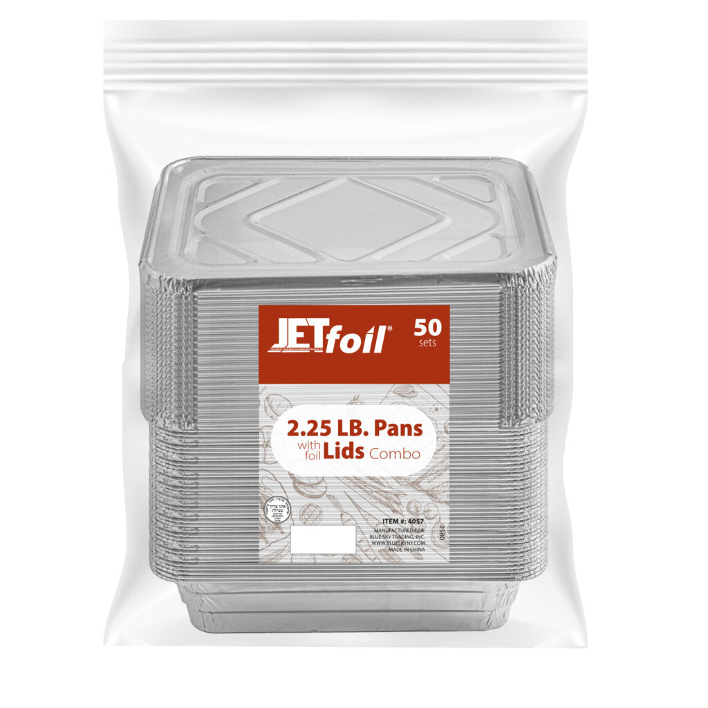 2.25 Pound Disposable Aluminum Pans With Lids