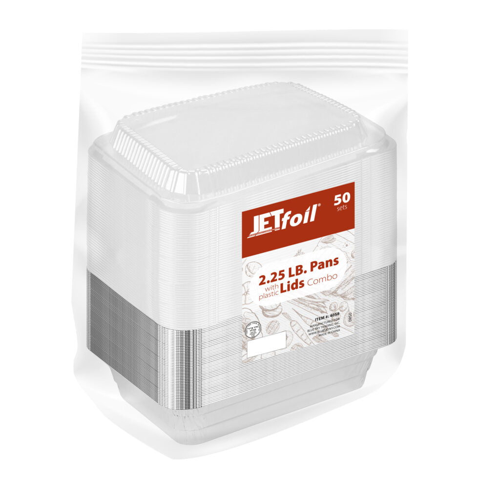 2.25 Pound Disposable Aluminum Pans With Lids