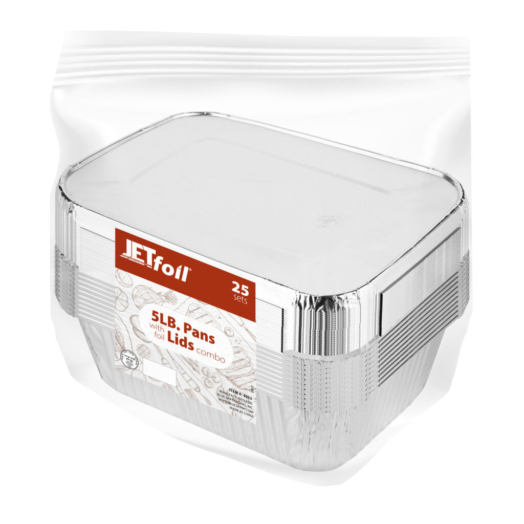 5 Pound Disposable Aluminum Pans With Lids