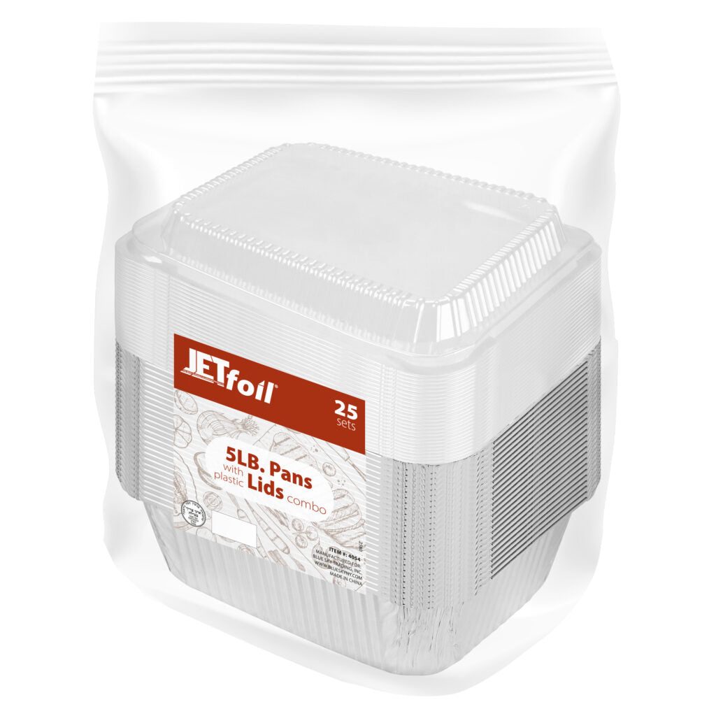 5 Pound Disposable Aluminum Pans With Lids