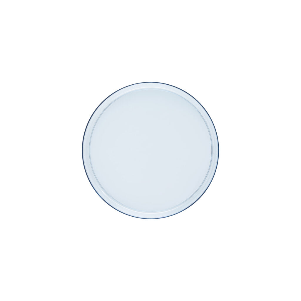 Transparent Blue Round Plastic Plates (10 Pack) - Sharp
