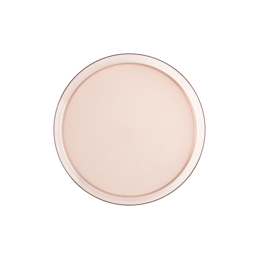 Transparent Rose Round Plastic Plates (10 Pack) - Sharp