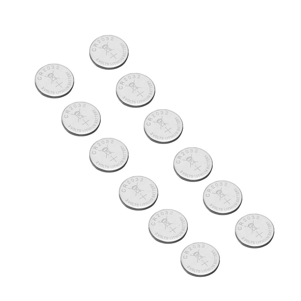 12-Pack Lithium Coin Batteries CR2032 - 3 Volt Button Cell Design for Multi-Purpose Use LED HIER_8700