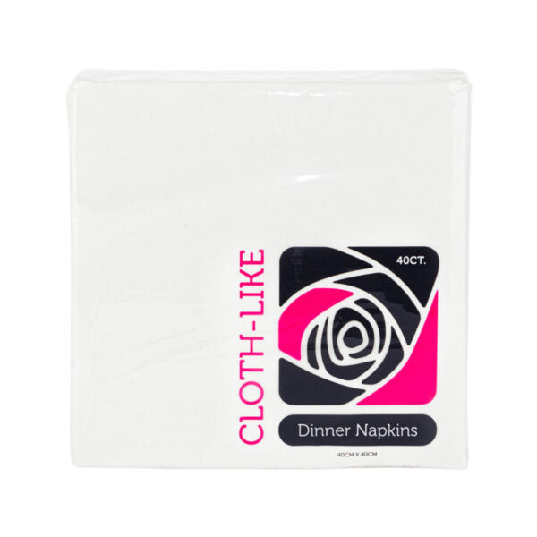 Linen Like Disposable Paper Buffet Napkins 40 Per Pack - White