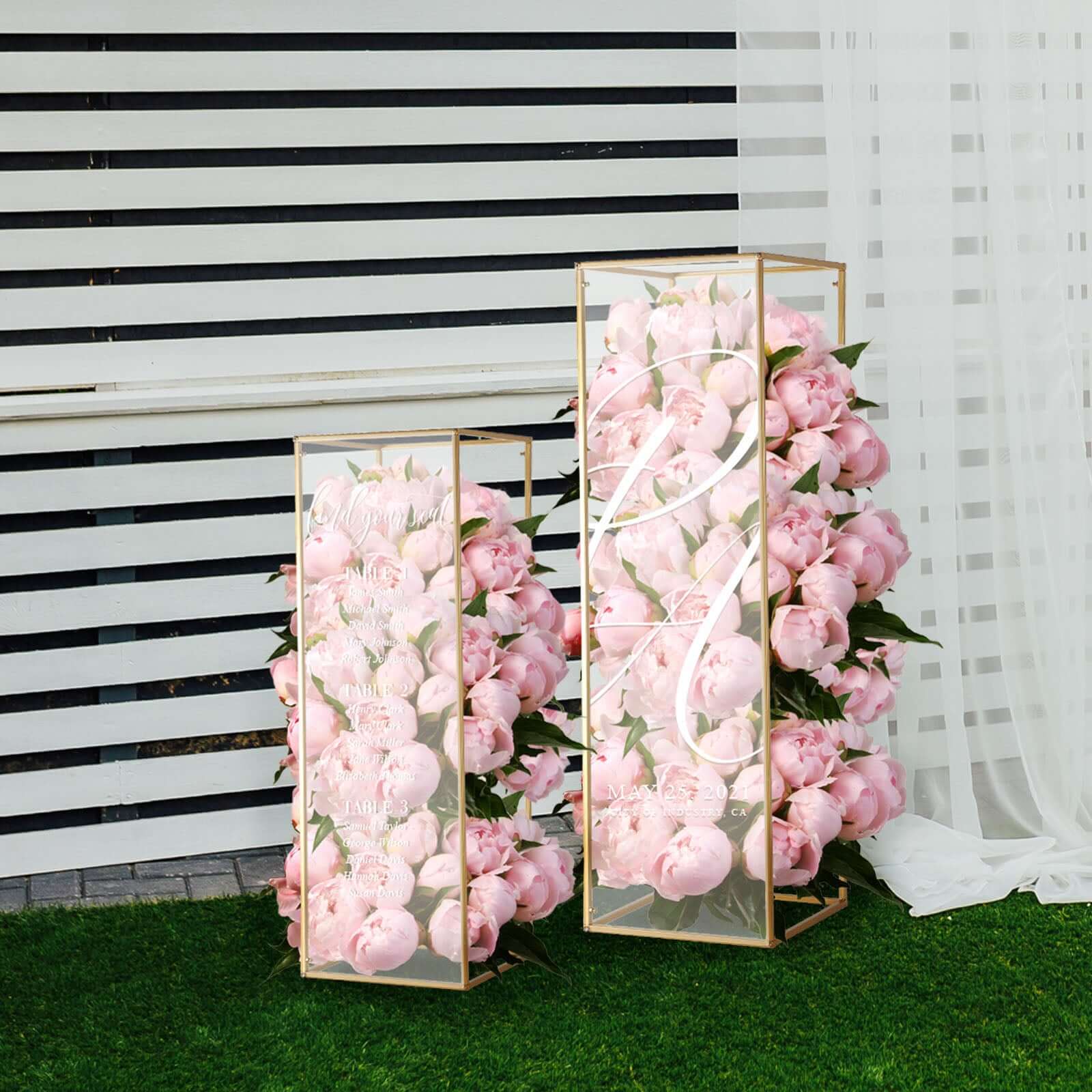 2-Pack Acrylic Plexiglass Sheets Rectangular Side Plates Clear - Protective Film Coating 40"x12" Centerpieces HIER_7200