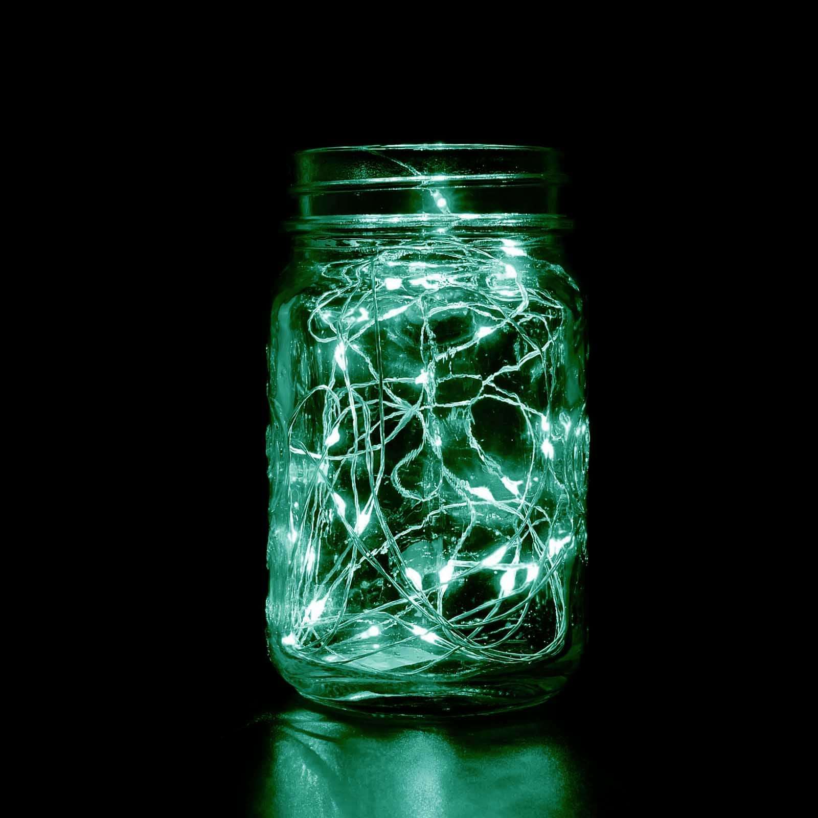 20 LED Micro Fairy String Lights Starry Bright Design Green - Battery Operated Party Accent 90" LED HIER_8100