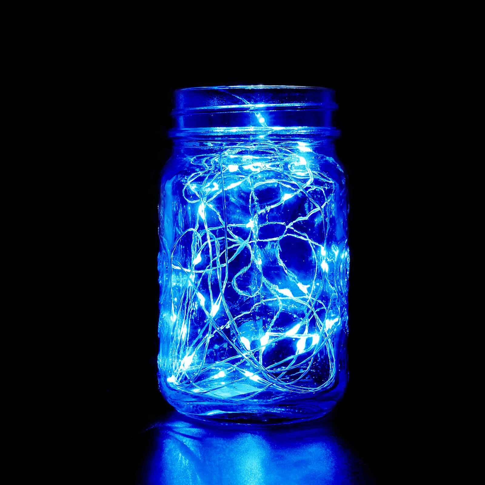20 LED Micro Fairy String Lights Starry Bright Design Light Blue - Battery Operated Party Accent 90" LED HIER_8100