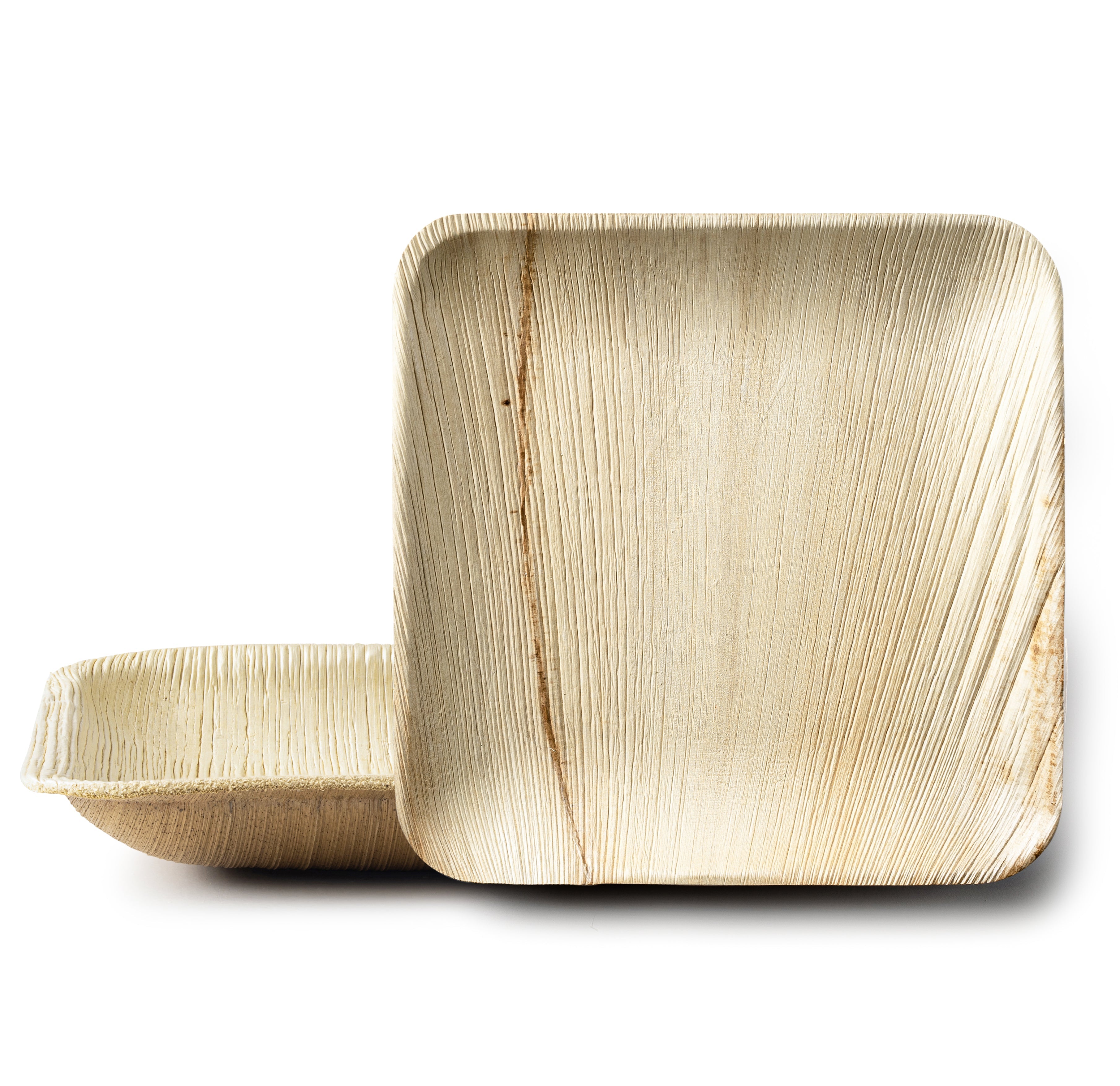 100% Compostable Plates Natural Disposable Square Palm Leaf Plates Bamboo-Style Plate - Palm Leaf