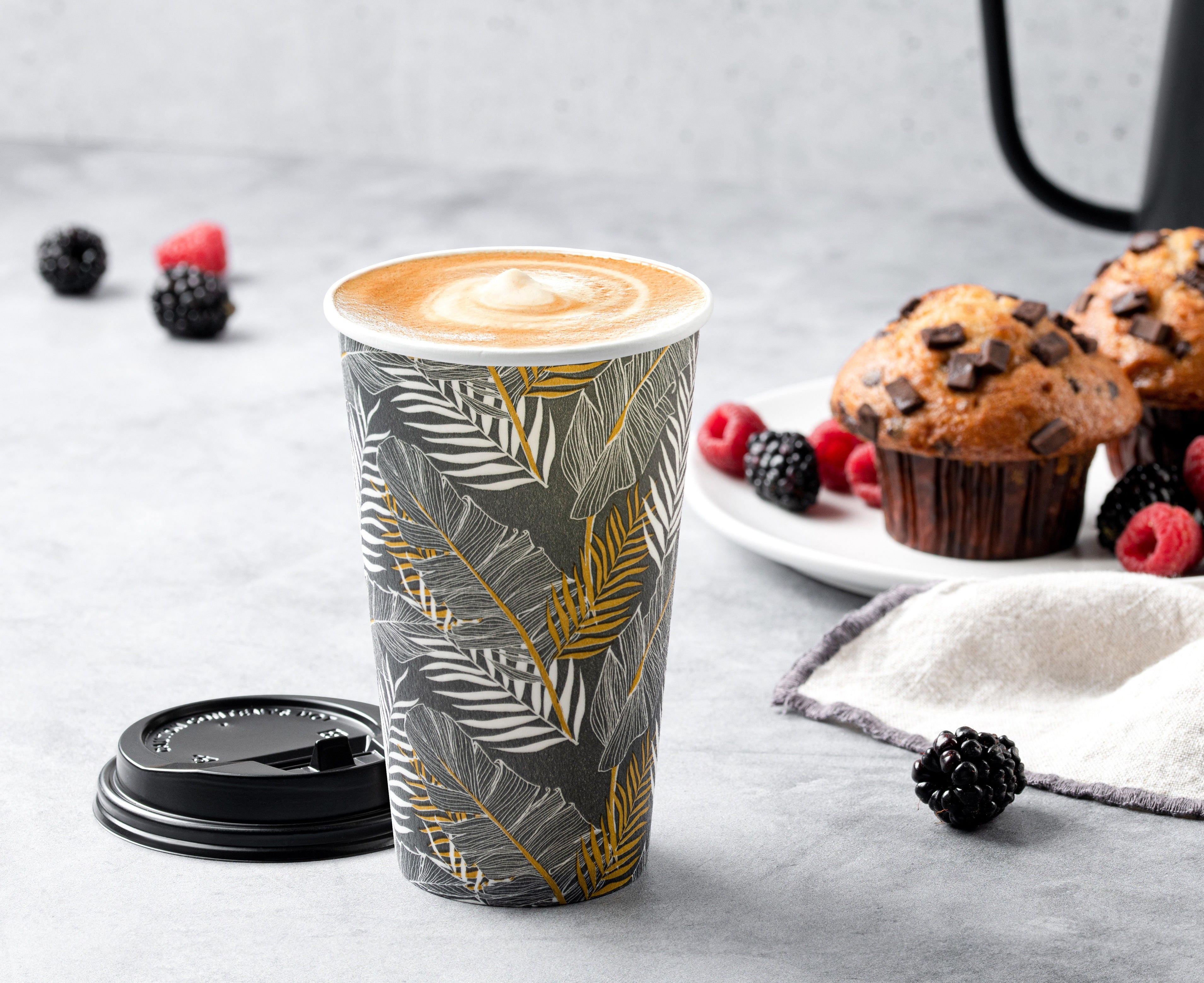 Insulated Paper Coffee Cups with Lids