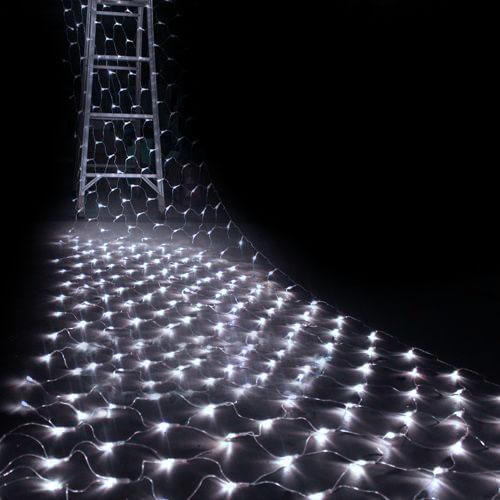 20ftx10ft White 600 LED Fish Net Lights, Fairy String Lights With 8 Modes LED HIER_8100