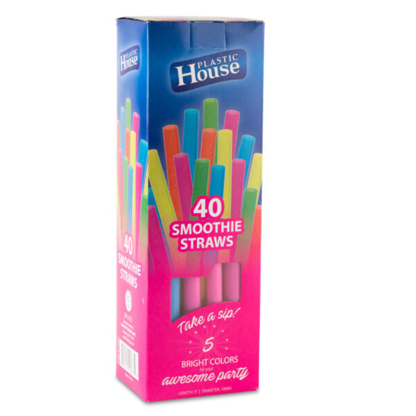 Jumbo Plastic Smoothie Straws