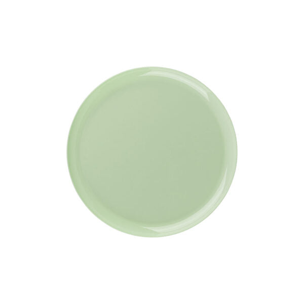 Mint Green Round High End Plastic Plates (10 Pack) - Edge