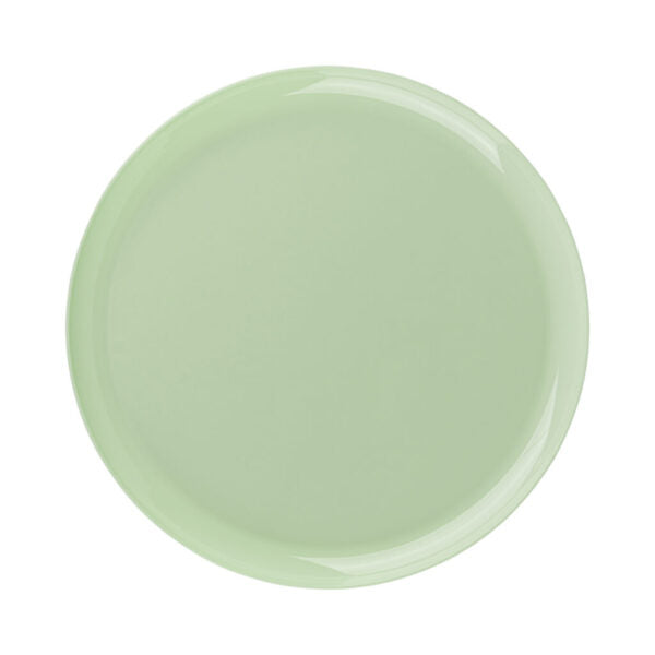 Mint Green Round High End Plastic Plates (10 Pack) - Edge