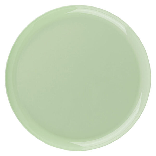 Mint Green Round High End Plastic Plates (10 Pack) - Edge