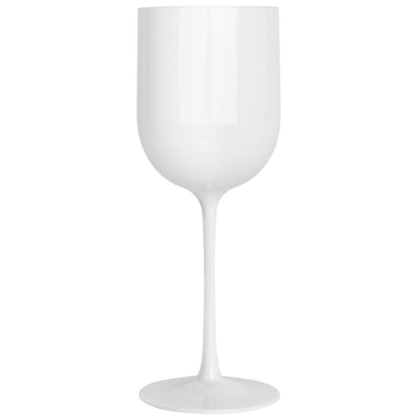 12 Oz White Plastic Wine Goblets