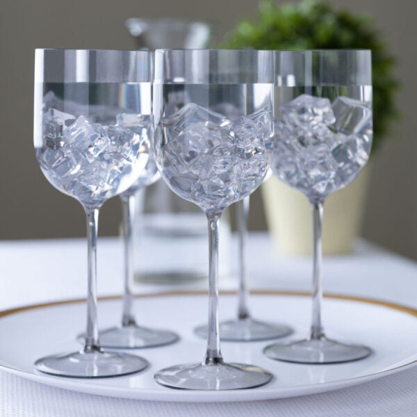 12 Oz Smoke Plastic Wine Goblets