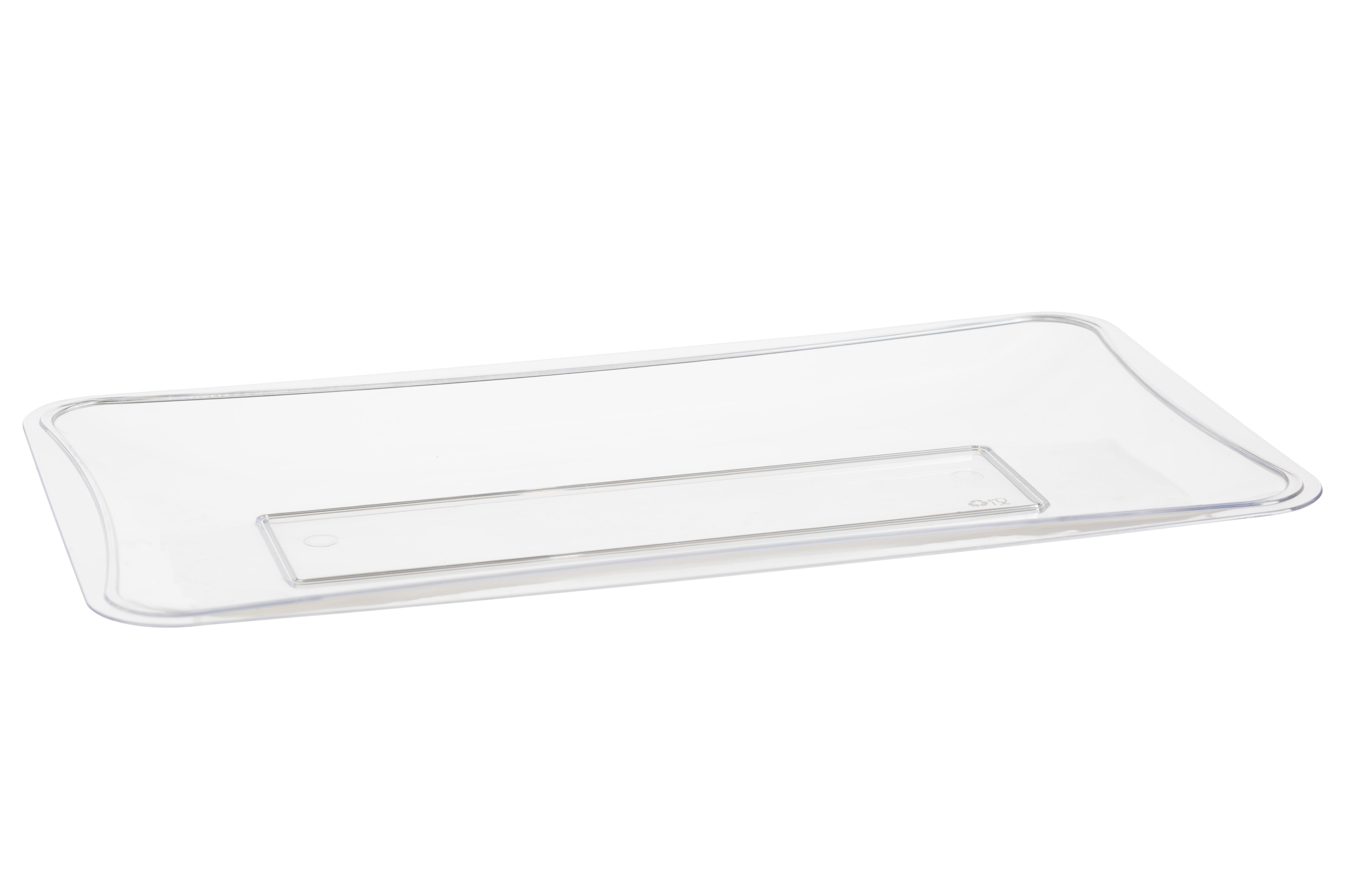 6 x 13.7 Inch Rectangle Clear Plastic Serving Tray