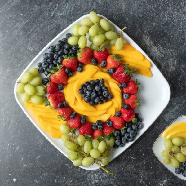 14 Inch White Square Organic Serving Tray Dish - 2 Pack