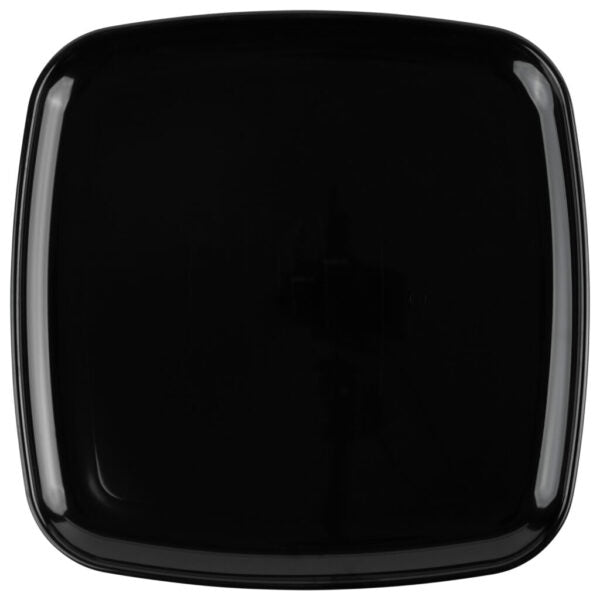14 Inch Black Square Organic Serving Tray Dish - 2 Pack