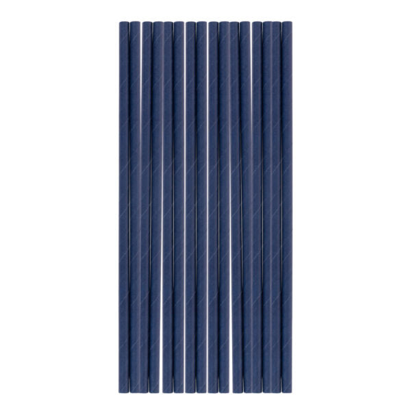 Blue Paper Straws 24 Pack