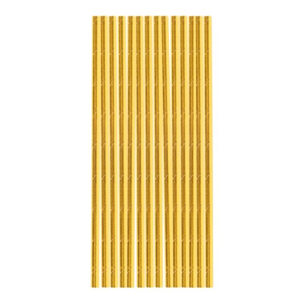 Gold Paper Straws 24 Pack