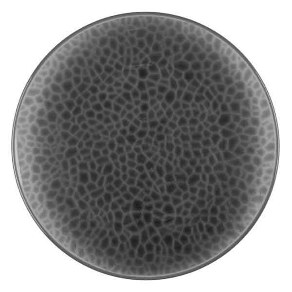 Black Transparent Hammered 13″ Round Plastic Charger Plate - 4 Pack