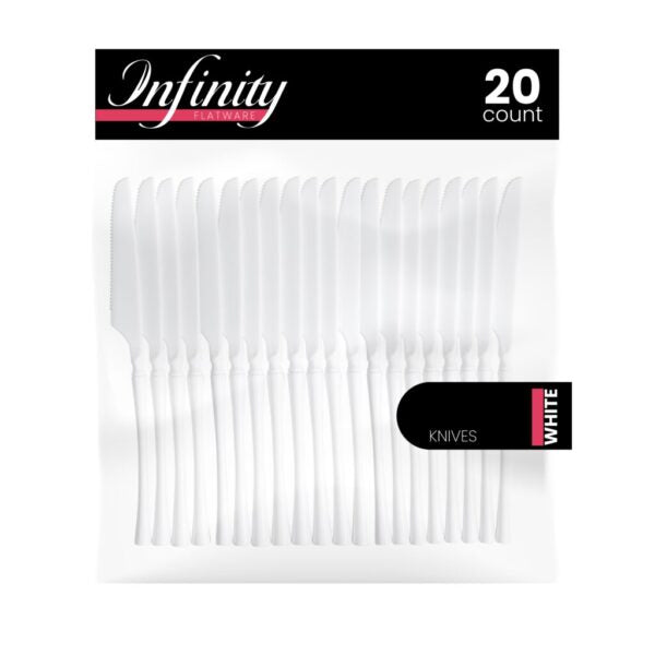 Infinity Collection White Flatware 20 Count