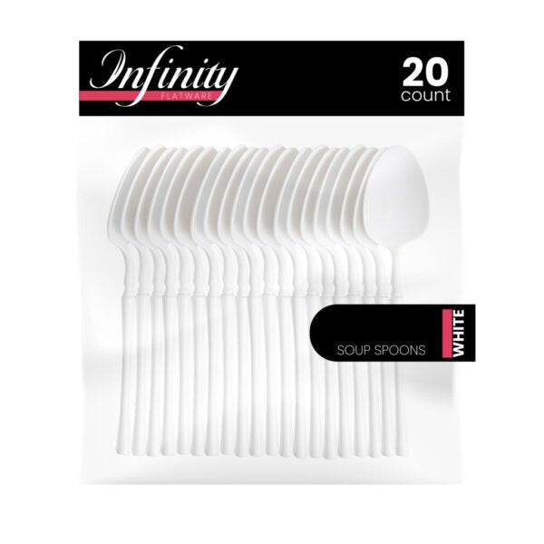 Infinity Collection White Flatware 20 Count