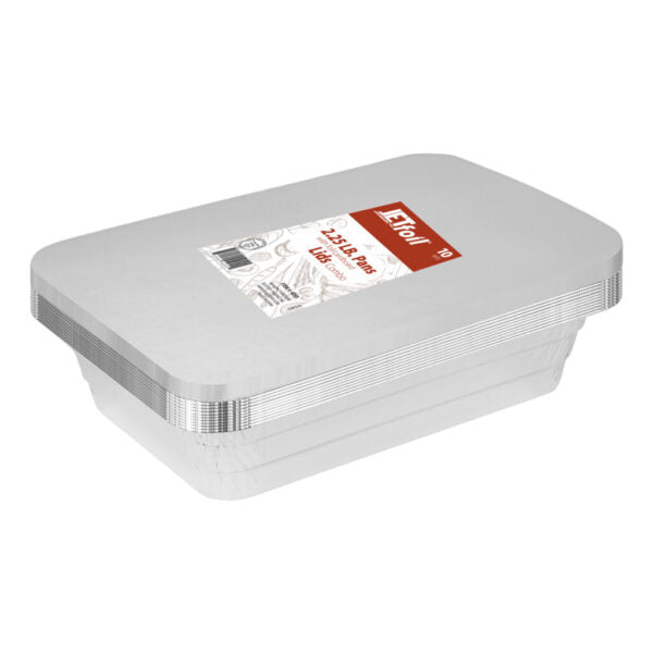 2.25 Pound Aluminum Pans With Board Lids - 10 Sets