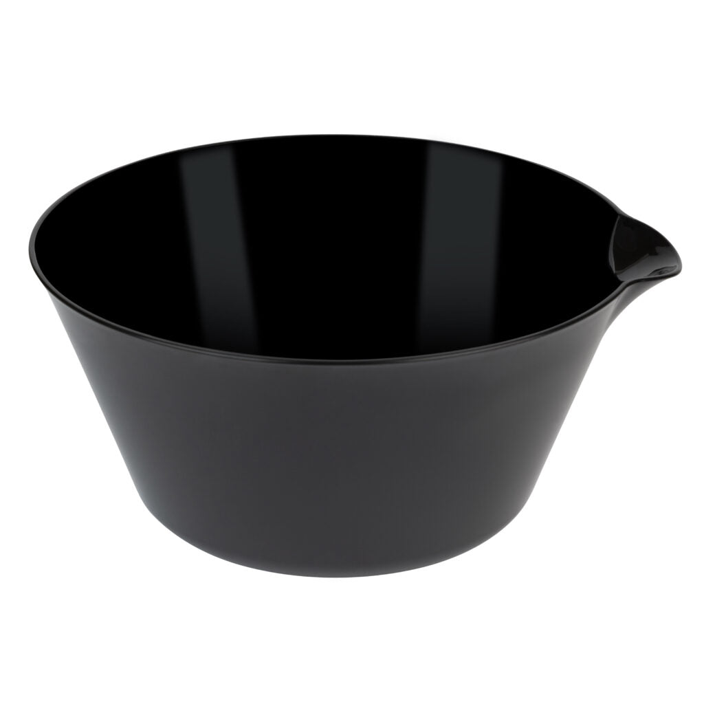 120oz Black Plastic Salad Bowl With Spout - 2 Pack