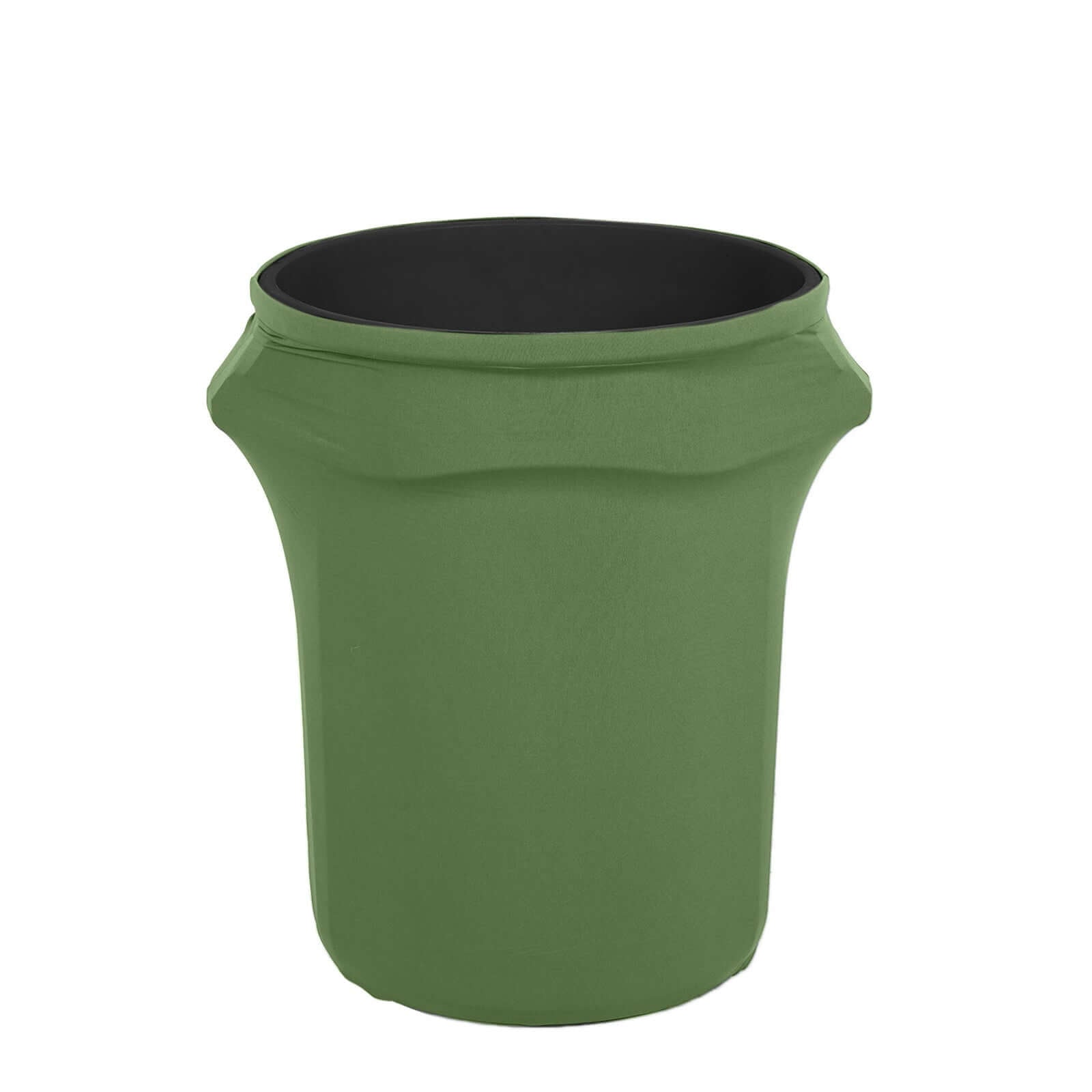 41-50 Gallons Green Stretch Spandex Round Trash Bin Container Cover Tablecloths HIER_2130