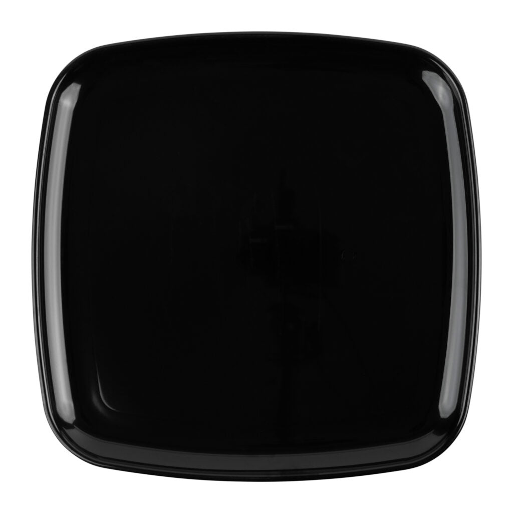 12 Inch Black Square Organic Serving Tray Dish - 2 Pack