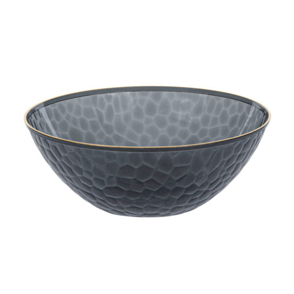 12 oz. Round Plastic Soup Bowls (10 Count) - Organic Hammered