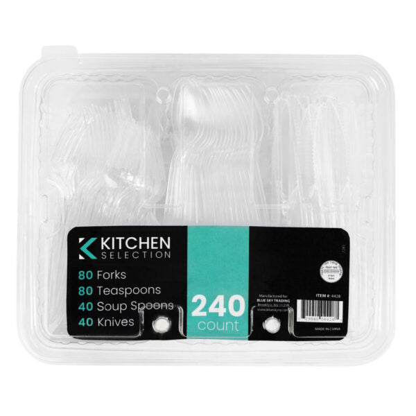 Cutlery Sectional Tray Clear (240 Count)