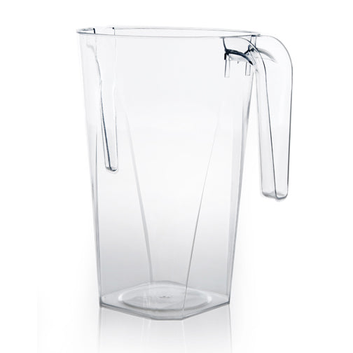 Clear Plastic Square Pitcher with Handle 48 oz. - 1 Pack