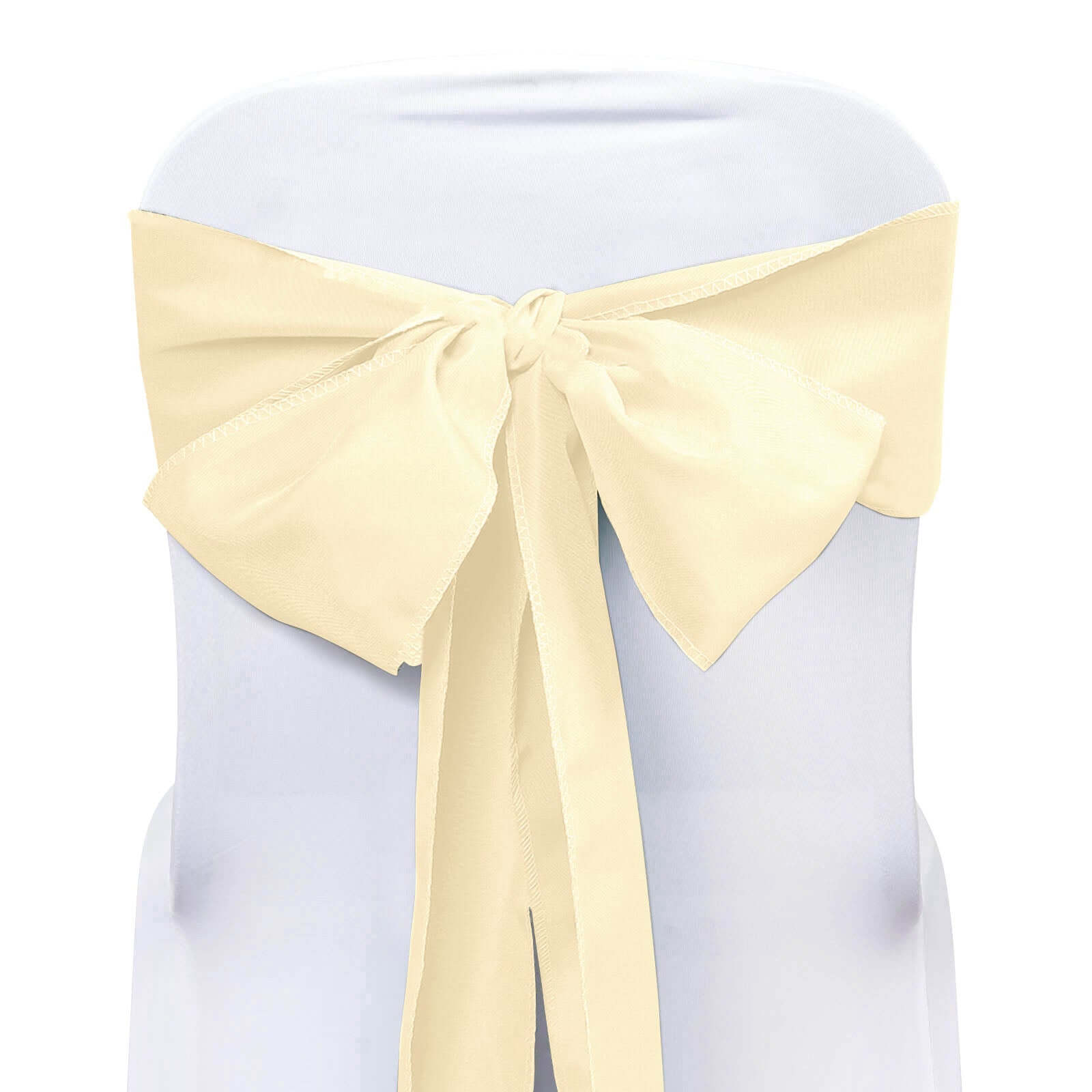 5 Pack Polyester Chair Sashes Beige 6"x108" Chair Sashes HIER_3340