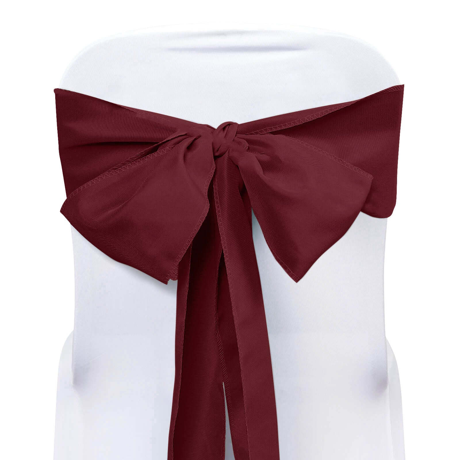 5 Pack Polyester Chair Sashes Burgundy 6"x108" Chair Sashes HIER_3340