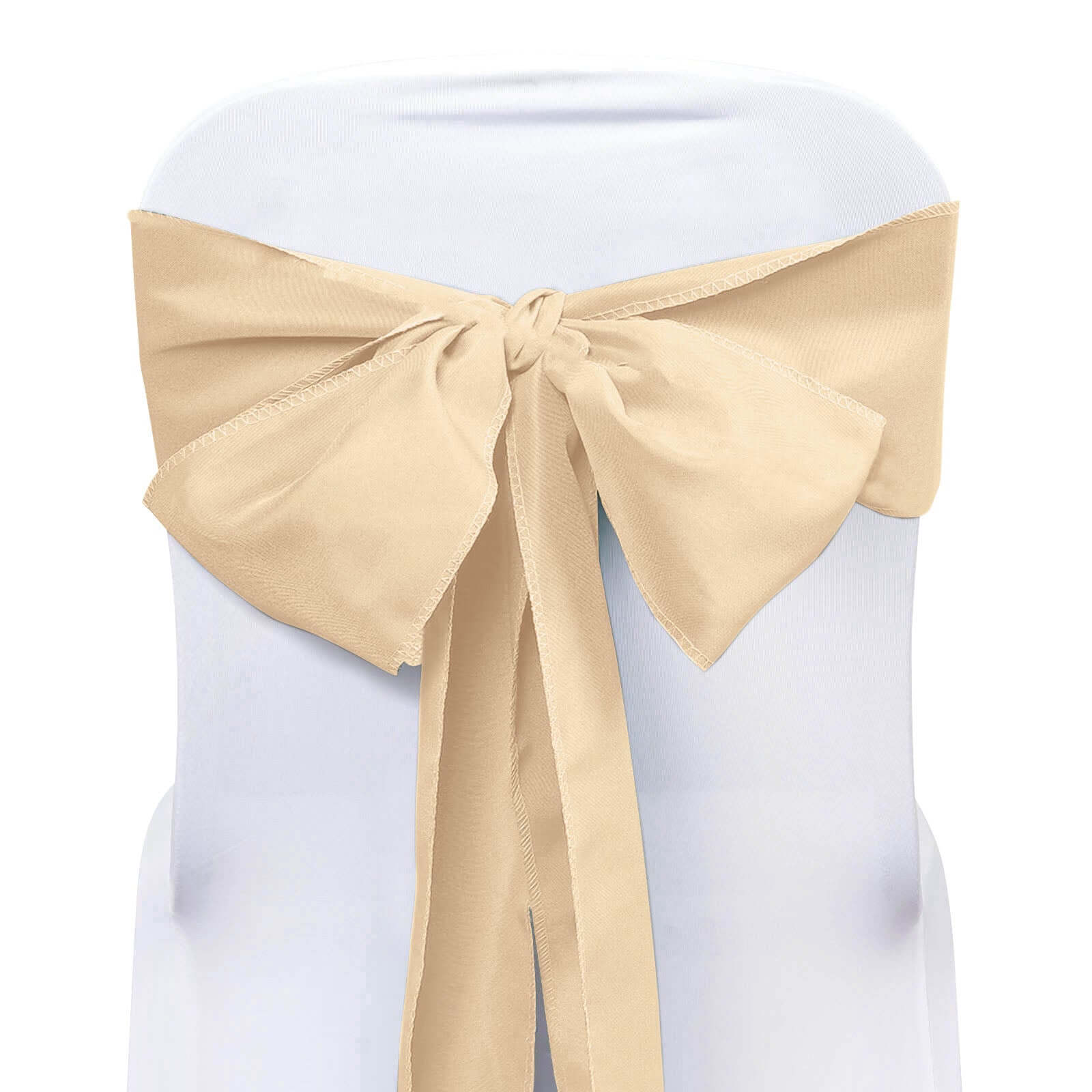 5 Pack Polyester Chair Sashes Champagne 6"x108" Chair Sashes HIER_3340
